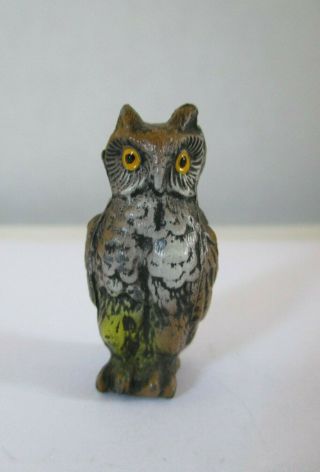 Franz Bergmann Owl Miniature Austrian Cold Painted Bronze Figure