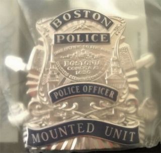 Obsolete Boston Police Mounted Unit Cap Badge