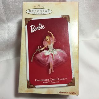 Hallmark Barbie Ornament Peppermint Candy Cane 2004 Ballerina Nutcracker Ballet
