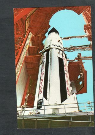 G301 Chrome Postcard 3x5 Nasa Saturn At Jfk Space Center