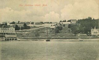 Postcard Fort Mackinac Island,  Michigan - In 1909