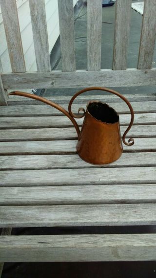 Vintage Hand Hammered Gregorian Copper Watering Can Solid Copper