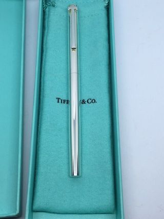 Vintage Tiffany & Co Sterling Silver T - Clip Ball Point Pen