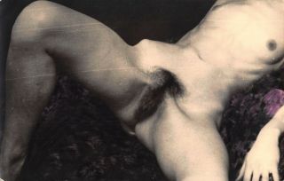 French Naked Nude Woman Lady Risque Photo Postcard Abstract Weird Art