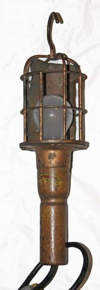 Vintage Mcgill Mfg.  Industrial Drop Light Steampunk Trouble Light