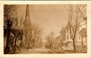 Postcard Pa Kutztown Main Street View Pennsylvania Rppc Real Photo Vintage A3