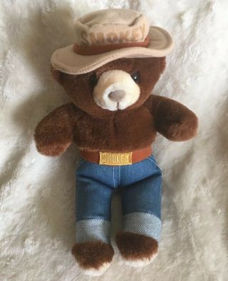 Vintage Smokey The Bear 12 " Plush Doll Toy Stuffed Animal By Three Bears Inc.