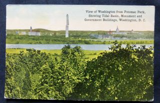 Washington,  Dc From Potomac,  Washington Moument Problem,  Printing Error,  C1920