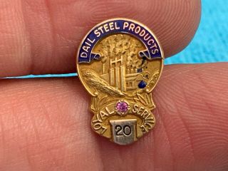 Dail Steel Products 20 Year Loyal Service Award Pin