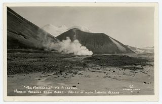 Novarupta Volcano Valley Of 10,  000 Smokes Alaska 4 Real Photo Postcards Rppc
