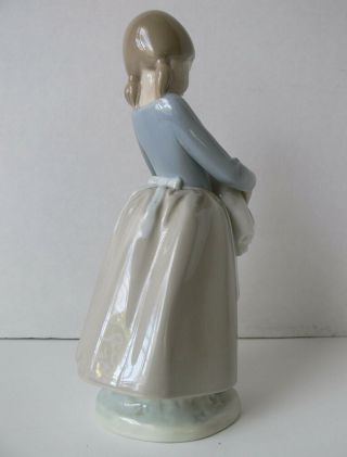 NAO by Lladro Spain GIRL holding BABY porcelain 9 