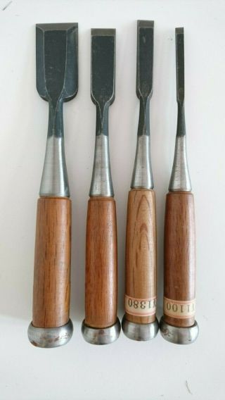 Japanese Chisel Nomi Set Of 4 Carpentry Tool Japan