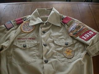 Boy Scout Uniform Shirt Youth Large 65 Poly 35 Cotton