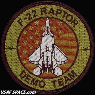 Usaf 1st Fighter Wing - F - 22 Demonstration Team - Langley Afb - Ocp Patch