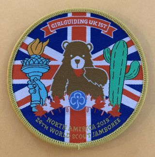 Boy Scout 2019 World Jamboree Girl Guiding Uk England Ist Patch