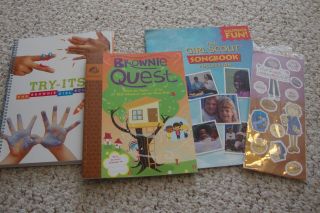 Girl Scouts Brownie Try - Its,  Brownie Quest,  Songbook Books & Scrapbook Stickers