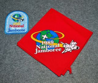 Bsa 1989 National Scout Jamboree Participant Neckerchief And Pocket Patch