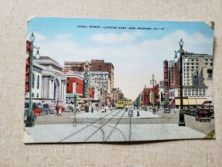 Vintage Canal Street,  Orleans Postcard