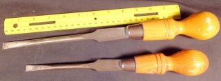 Vintage Set Of 2 Sheffield,  England Screwdrivers,  " W.  H.  Clay " 14 " & 11 "