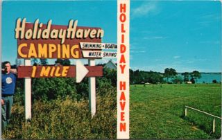 Holiday Haven Camping Area Cornwall Pei Prince Edward Island C1964 Postcard E21