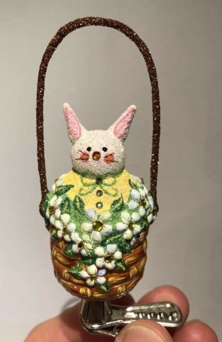 Patricia Breen Easter Ornament Forget Me Not Bunny Daisies Milaegers Exclusive
