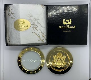 Ann Hand Authentic Gold Eagle Magnifier Box Trump The White House Rare Limited