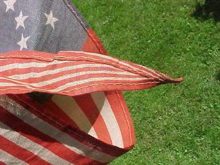 Orig 1912 WHIPPLE Type US PENNANT Style FLAG w 48 STARS in CIRCULAR Pattern - 22 