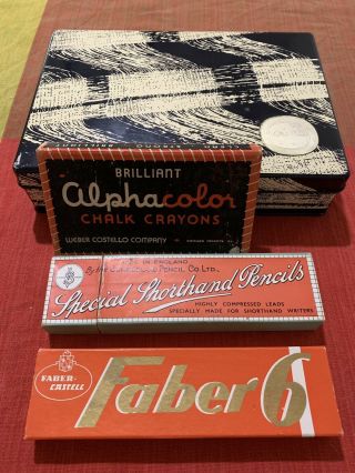 A.  W.  Fabre Castro Pencils Germany Special Shorthand Cumberland Chalk Yokumoku