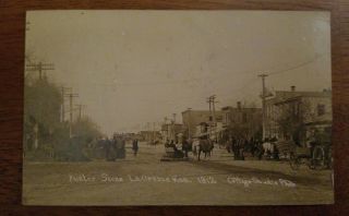 Lacrosse Kansas Winter Scene In 1912 Real Photo Post Card