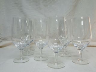Goblet Style Iced Tea Or Wine Glasses Set Of 8 Vintage 5.  5 Inches
