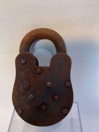 Alcatraz Prison Cast Iron Lock with Two Keys Death Row 4