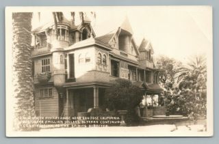 Winchester Mystery House San Jose California Rppc “spirits” Photo 1930s