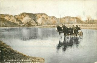 Artist Impression Billings North Dakota 1909 Chimney Butte Ranch Osborn 2338