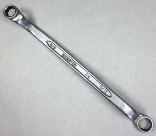 Vintage Indestro Tools No.  911 Offset Double Box End Wrench 3/8 " X 7/16 " Usa 6pt