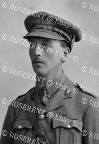 1915 the Royal Sussex Rgt - Lt Sydney T Buck 2 - glass negative 22 by 16cm 2
