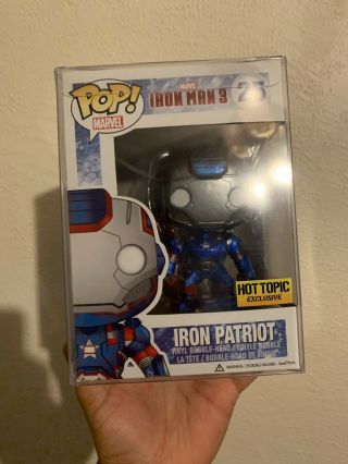 Funko Pop Iron Man 3 Iron Patriot Hot Topic Exclusive Metallic Iron Patriot 25