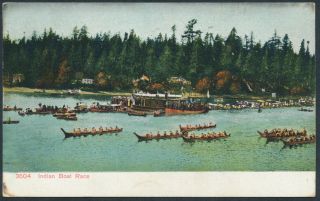 1909 Nicomekl BC Split Ring Receiver On Indian Boat Race PC From Vancouver 2