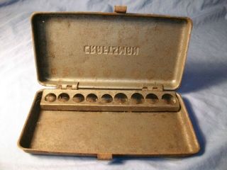 Vintage Craftsman 9 Position Metal Socket Box / Case