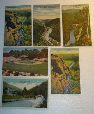 Vintage Postcards Pennsylvania Grand Canyon Of Pa Williamsport 40s - 50s Linen
