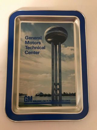 1983 Gm - 75th Anniversary - Warren Tech Center - Vintage Metal Tray