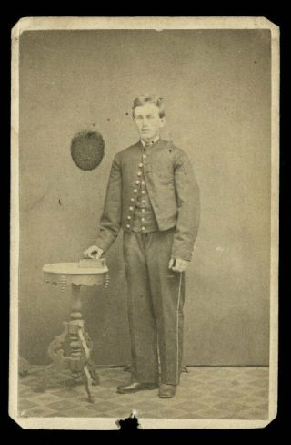 Vintage Civil War Soldier Cdv Photograph 1870s By Boss Mechanicsburg Pa