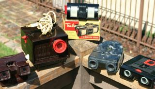 3D TRU - VUE STEREO BAKELITE (w/box) Brumberger,  Viewmasters & Standard projector 2