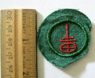 Vintage Girl Scout 1948 - 55 Bibliophile Badge Jensen Mark Patch Books Library Bmg
