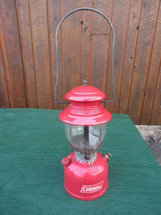 Vintage Coleman Lantern Red Model 200 Made In Canada Dated 6 66 1966