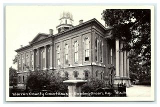 Vintage Postcard Rppc Warren County Court House Bowling Green Kentucky E5