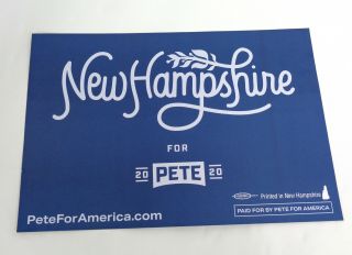 Mayor Pete Buttigieg For President 2020 Official Campaign Rally Sign Poster B