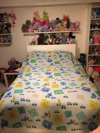 Blues Clues Twin Size Flat Bed Sheet Blue And Periwinkle