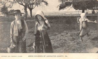 C21 - 7280,  Amish Children Lancaster County Pa.