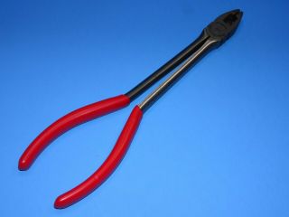 Snap - On 659cp Red Vinyl Stork Needle Nose Pliers Wide Bill W/ Side Cutters