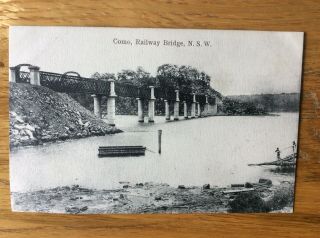 Vintage Postcard,  Australia,  Como,  Railway Bridge,  N.  S.  W